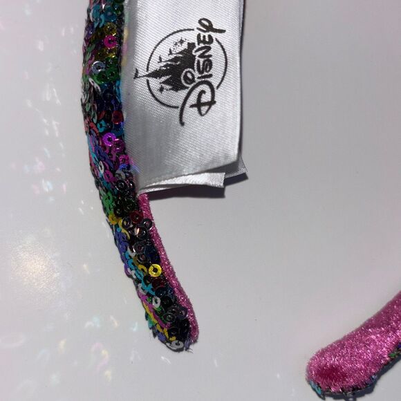Disney Parks Mickey Minnie Ears rainbow glitter bow sequin clear ear sparkle - Picture 6 of 8